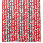 レイクハウスレッドホワイトビーチシーサイドライフブーズ シャワーカーテン (正面)