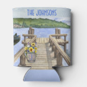 レイクハウス素朴をテーマにしたファミリー 缶クーラー (裏面)