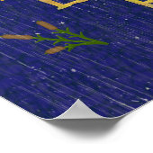 レイクハウス素朴航海のバスフィッシュ |名前をカスタムする ポスター (角)