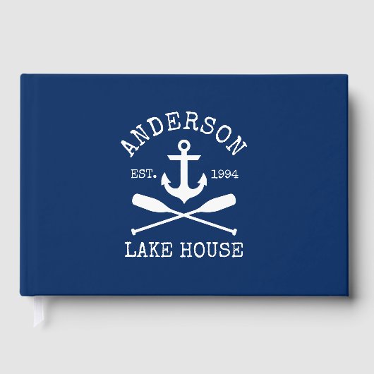 レイクハウス航海のファミリーいかりオアーズネイビーブルー ゲストブック (正面)