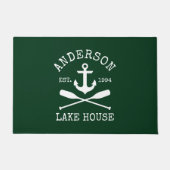 レイクハウス航海のファミリーいかりオーズグリーン ドアマット (正面)