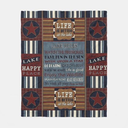 「レイクハウス」フリースブランケット フリースブランケット (正面)