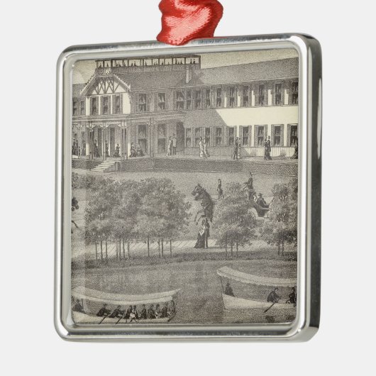 レイクハウス,春レイク, NJ メタルオーナメント (左)