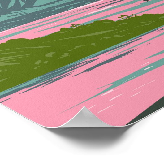 レイクハバス州パークトラベルアートヴィンテージ ポスター (角)