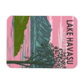 レイクハバス州パークトラベルアートヴィンテージ マグネット (横)