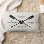 レイクハモダンウススクリプト素朴ウッド ランバークッション (ブランケット)