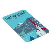 レイクハルスタットオーストリアトラベルアートヴィンテージ マグネット (右側)