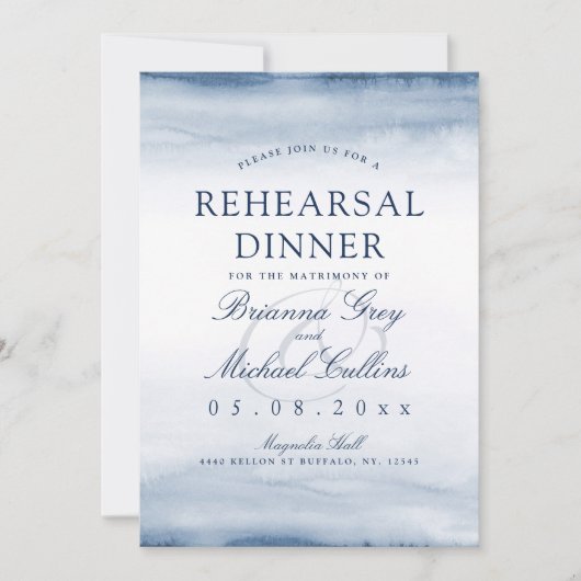 レイクハーバーフォグ |リハーサルディナー招待状 招待状 (正面)