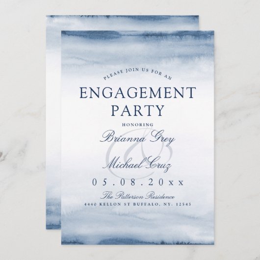 レイクハーバーフォグ |婚約パーティ招待状 招待状 (正面/裏面)