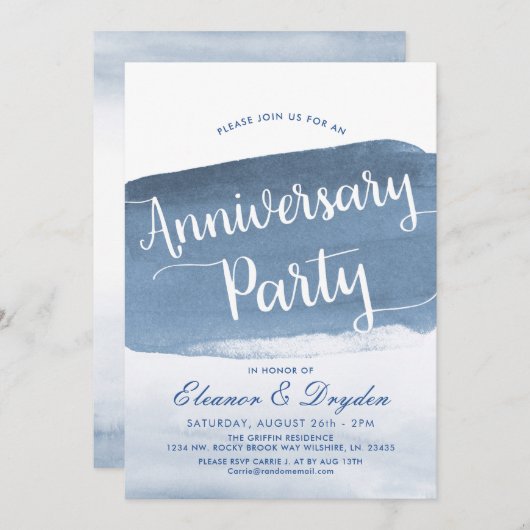 レイクハーバーフォグ |記念日パーティー 招待状 (正面/裏面)