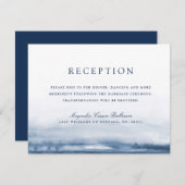 レイクハーバー結婚式の披露宴 招待状 (正面/裏面)