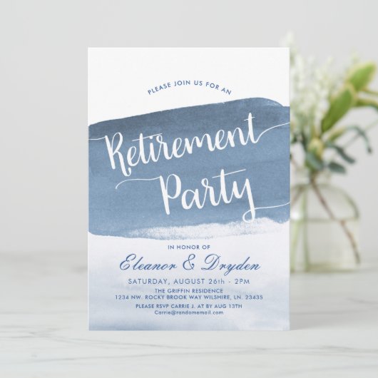 レイクハーバー フォグ | 退職パーティー招待状 招待状 (スタンド正面)