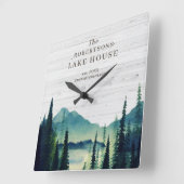 レイクハ素朴ウスをテーマにした |ファミリ名 スクエア壁時計 (傾斜)