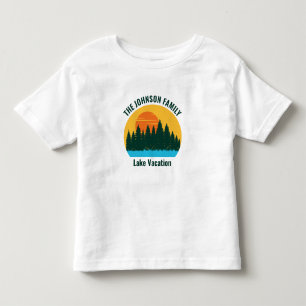 レイクバケーションサンセットクールパーソナライズされた トドラーTシャツ