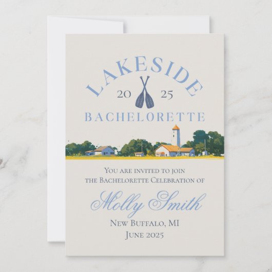 レイクバチェロレッテウィークエンドブルー航海の旅程 招待状 (正面)