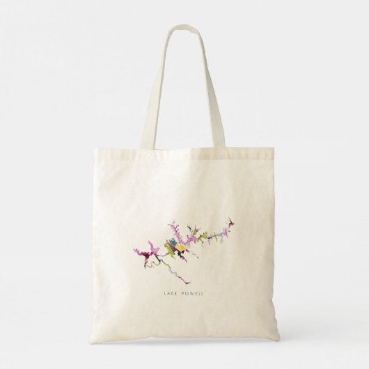 レイクパウエルシルエットマップトートバッグ トートバッグ (裏面)