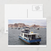 レイクパウエルハウスボート，アリゾナ州，アメリカ2 ポストカード (正面/裏面)