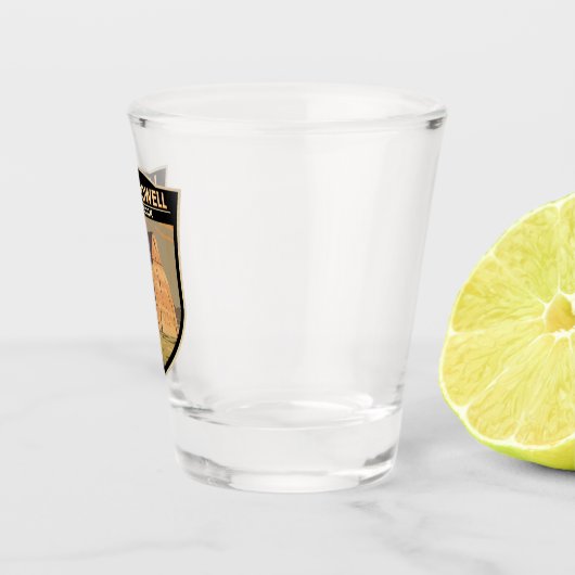 レイクパウエルローンロックトラベルアートヴィンテージ ショットグラス (右)