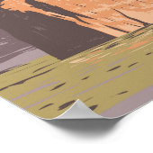 レイクパウエルローンロックトラベルアートヴィンテージ ポスター (角)