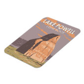 レイクパウエルローンロックトラベルアートヴィンテージ マグネット (左側)