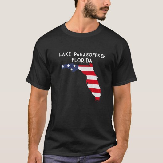 レイクパナソフキーフロリダUSA州アメリカ旅行 Tシャツ (正面)