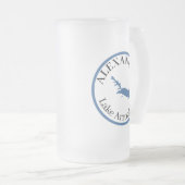 レイクパーソナライズされたアロークラシックド フロストグラスビールジョッキ (正面右)