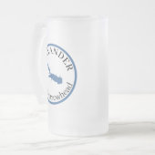 レイクパーソナライズされたアロークラシックド フロストグラスビールジョッキ (正面左)