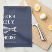 レイクパーソナライズされたハウスキャビン キッチンタオル (四つ折り)