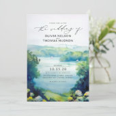 レイクヒルズシルボーツウォーターカラー結婚自然 招待状 (スタンド正面)