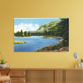 レイクビューオブエレファントマウンテン キャンバスプリント (インサイチュ (リビング))