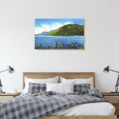 レイクビューオブディーズリープマウンテン キャンバスプリント (インサイチュ (寝室))