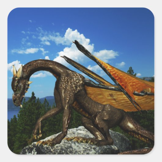 レイクビューステッカー スクエアシール (正面)