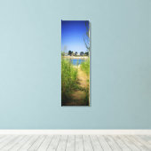 レイクビューヴィレッジキャンバス上の写真の背の高いピーク キャンバスプリント (インサイチュ (ウッドフロア))