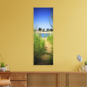 レイクビューヴィレッジキャンバス上の写真の背の高いピーク キャンバスプリント (インサイチュ (リビング))