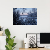 レイクビュー冬凍ってい撮影 ポスター (ホームオフィス)