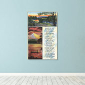 レイクビュー失ったのフード山 キャンバスプリント (インサイチュ (ウッドフロア))