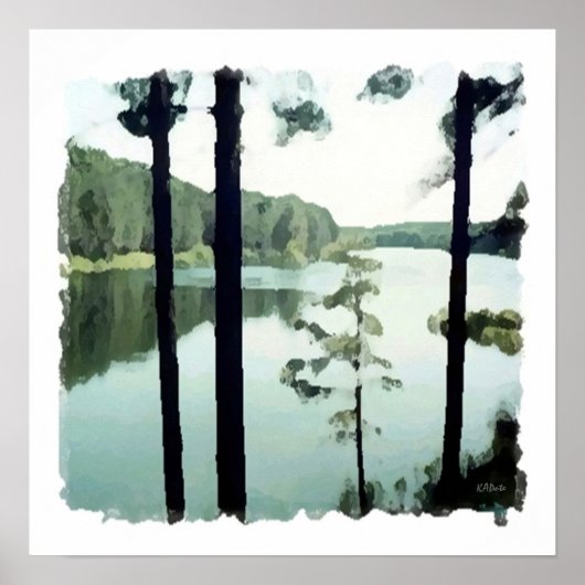 レイクビュー抽象芸術 ポスター (正面)