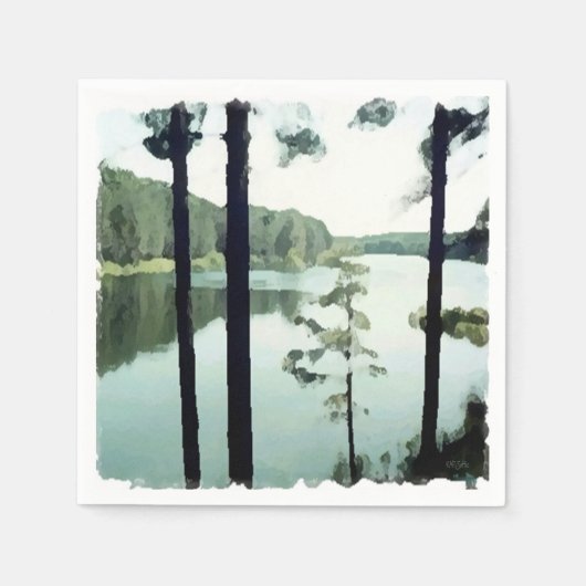 レイクビュー スタンダードカクテルナプキン (正面)