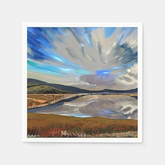 レイクビュー スタンダードカクテルナプキン (正面)