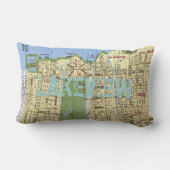 レイクビュー：ニューオーリンズの地図 ランバークッション (裏面)