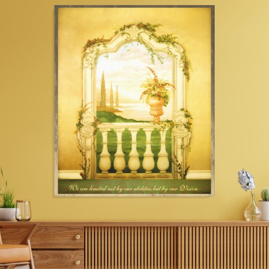 レイクビュ地中海のームラル キャンバスプリント (インサイチュ (リビング))