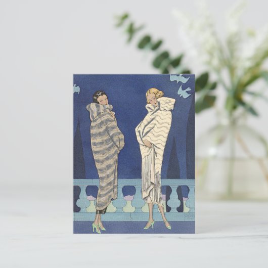 レイクファーコートバイジョージバービエ ポストカード (スタンド正面)