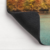 レイクフォレストツリーズウォーターモノグラムイニシャルマウスパッド マウスパッド (コーナー)