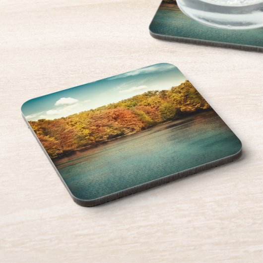 レイクフォレストツリーズウォーターモノグラムドリンクコースター コースター (左側)