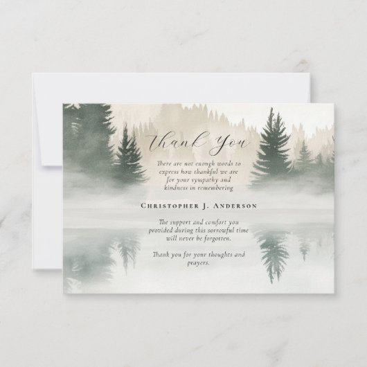 レイクフォレストフォト悔やみや弔慰葬祭記念碑 サンキューカード (正面)