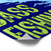 レイクフォークリザーバテキサス州バス魚釣り ポスター (角)