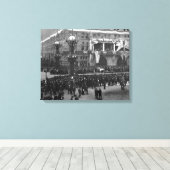 レイクフロントシカゴでコロンビアパレードを形成 キャンバスプリント (インサイチュ (ウッドフロア))