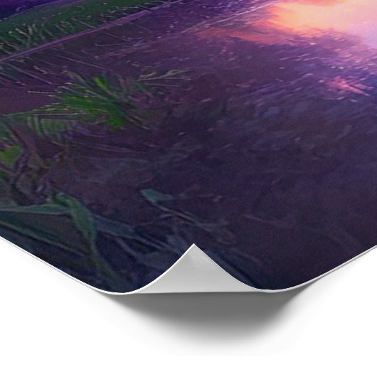 レイクフロントトワイライトインザフォレスト ポスター (角)