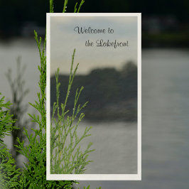 レイクフロントレイクビューグレー紙ゲストタオル