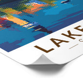 レイクブリスロベニア旅行アートヴィンテージ ポスター (角)